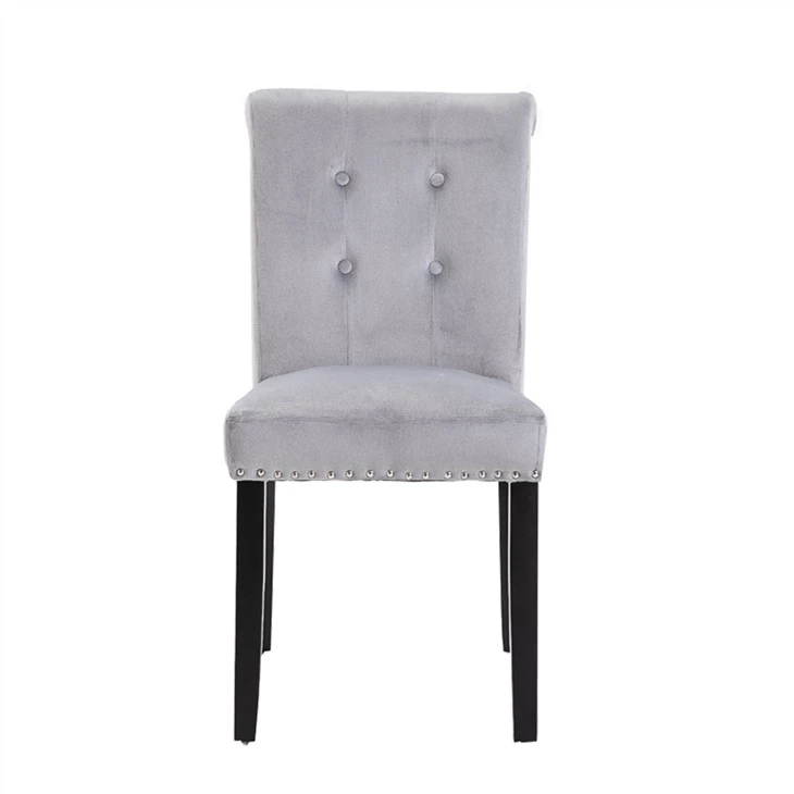 Chaise de salle à manger avec couverture en tissu velours de style européen