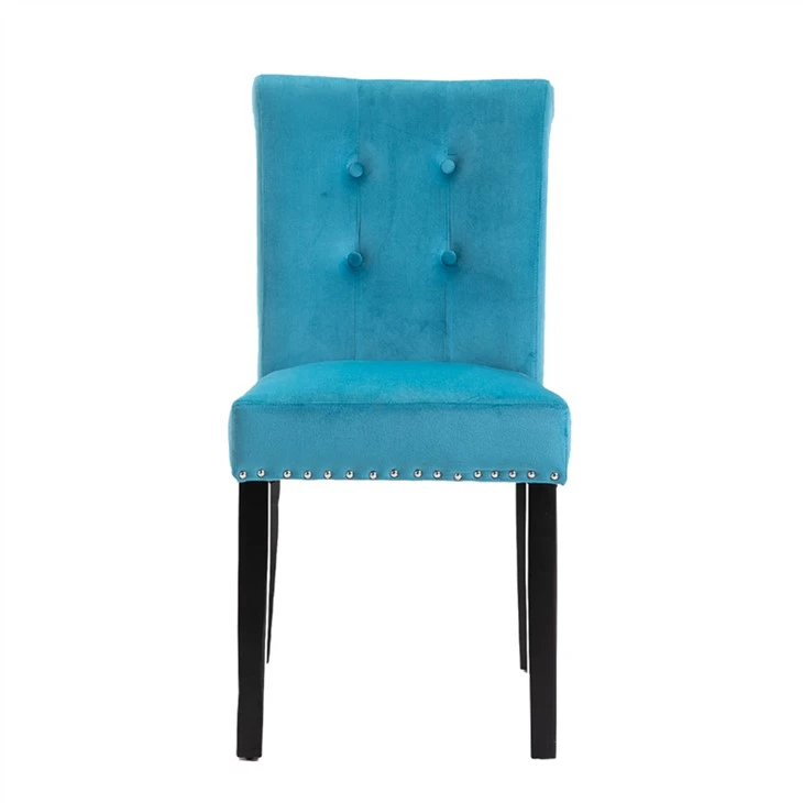 Chaise de salle à manger confortable avec housse en tissu velours