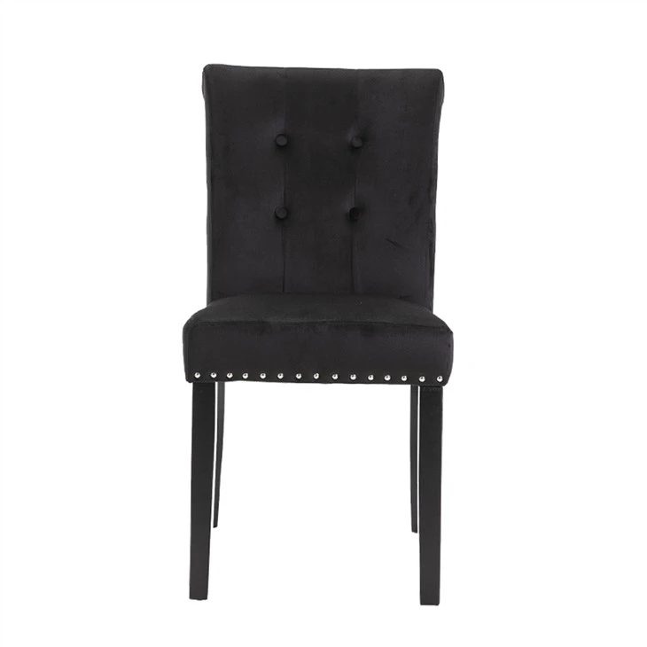 Chaise de salle à manger avec housse en tissu velours