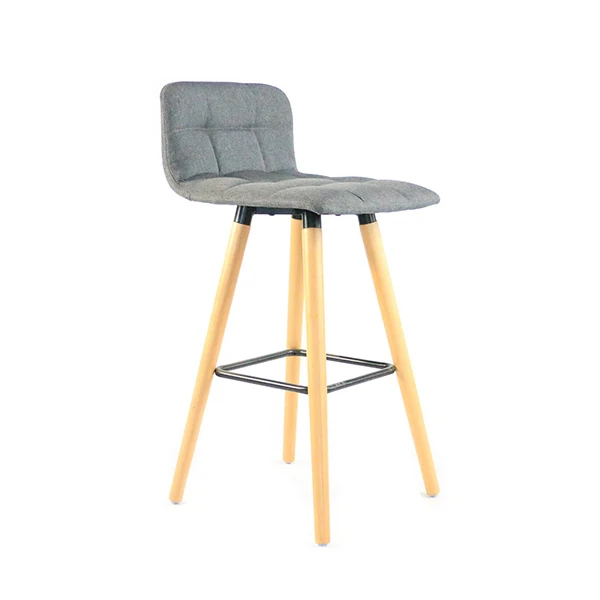 Chaises de bar de tabouret de bar haut en tissu avec dossier