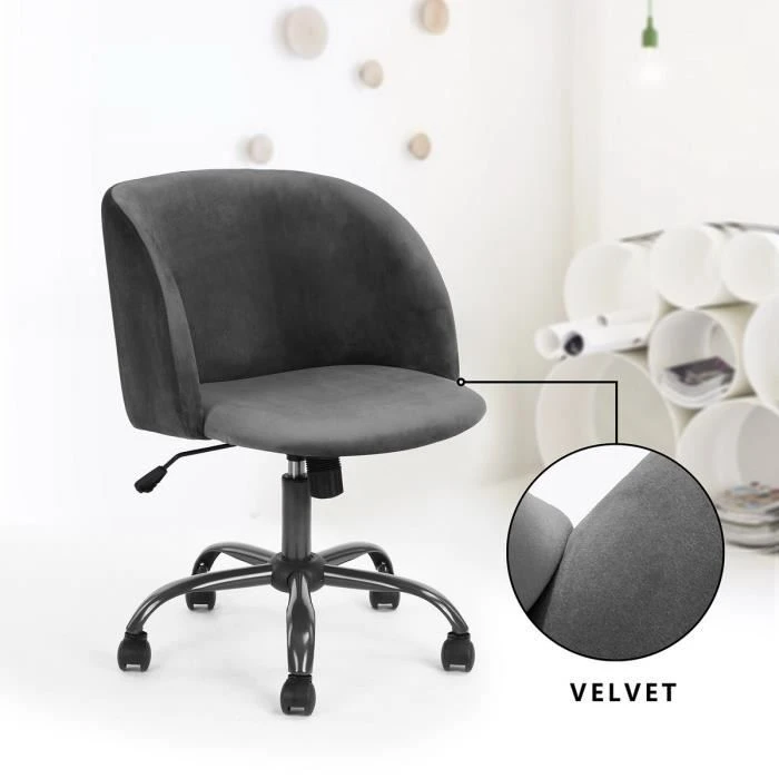 Chaise de bureau de travail moderne sans accoudoirs