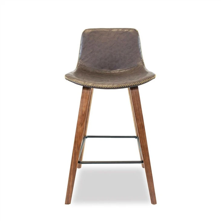 Tabourets de bar, chaise, repose-pieds en métal, siège à coussin en PU