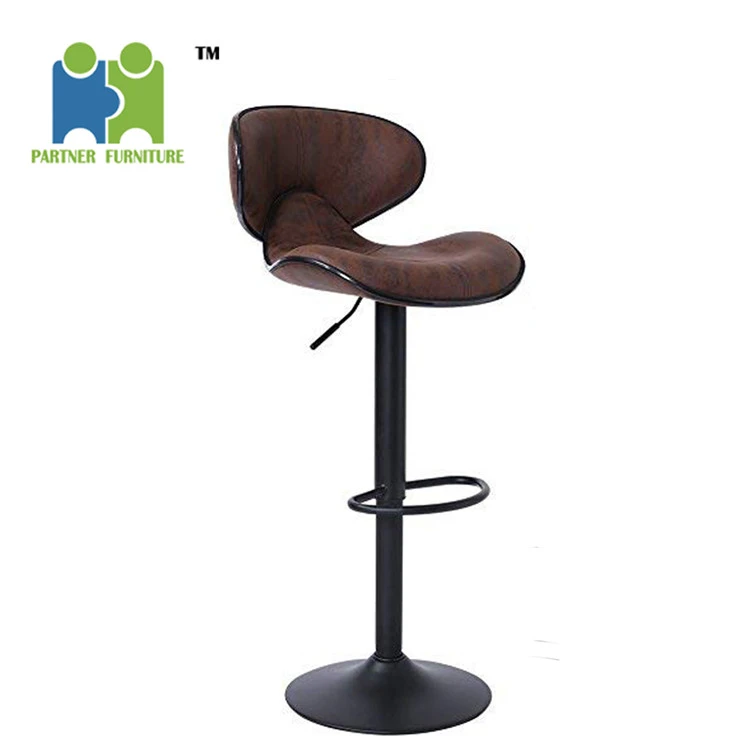 Tabouret de chaise de bar en tissu avec pieds en métal