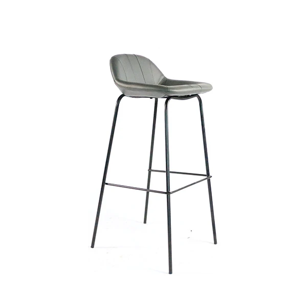 Chaise de tabourets de bar en cuir blanc moderne