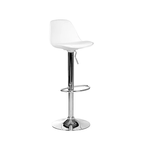 Tabourets de chaise de bar en plastique avec pied en fer