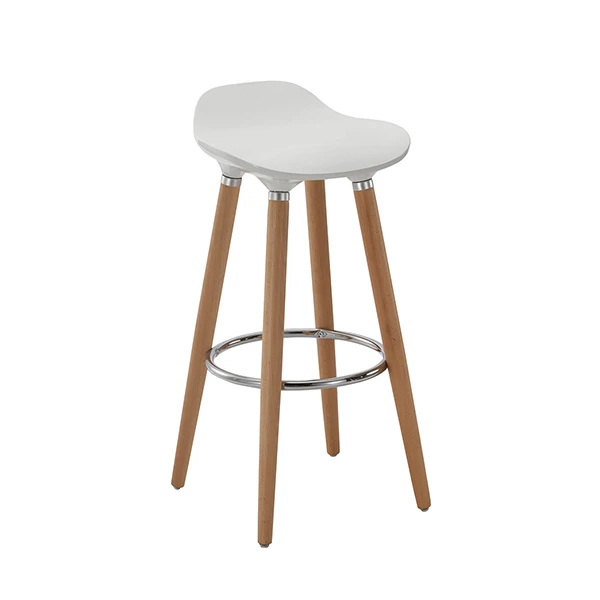 Tabourets de comptoir en plastique blanc