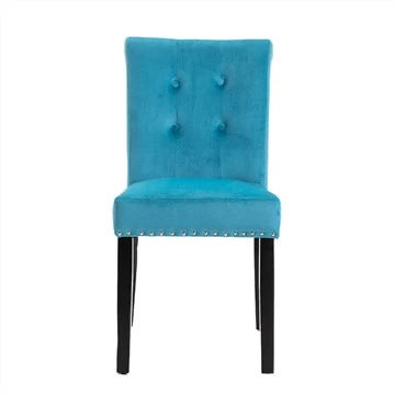 Chaise de salle à manger confortable avec housse en tissu velours