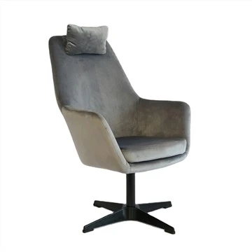 Fauteuil en tissu adroit avec pieds à 4 étoiles