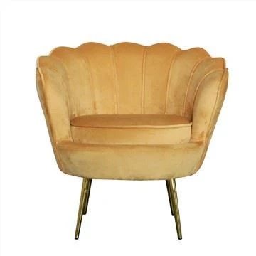 Fauteuil d'appoint avec accoudoirs en velours