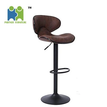 Tabouret de chaise de bar en tissu avec pieds en métal