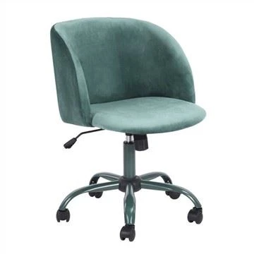 Chaise de bureau sans accoudoirs en velours réglable