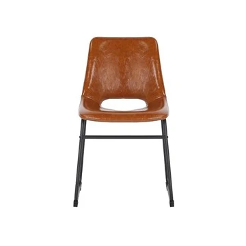 Nouveau modèle de chaise de salle à manger avec housse en PU et pieds en métal
