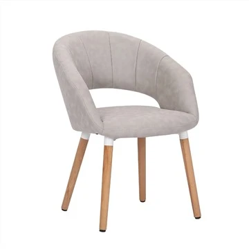 Nouveau modèle de chaise de loisirs en tissu avec pied en hêtre