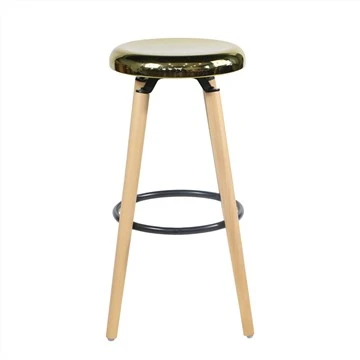 Tabourets de bar rotatifs en bois