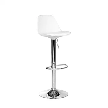 Tabourets de chaise de bar en plastique avec pied en fer
