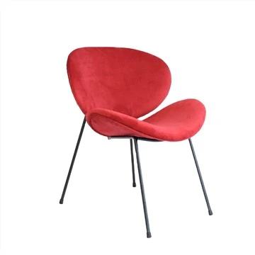Chaise de loisirs en tissu d'apparence moderne avec pieds en métal