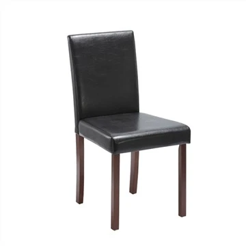 Chaise de salle à manger en PU avec pieds en bois