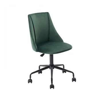 Chaise de bureau sans accoudoirs en velours
