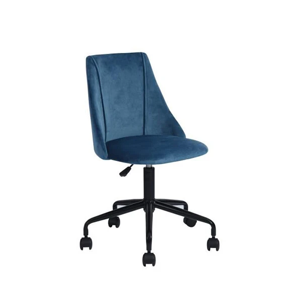 Chaise de bureau ergonomique pivotante en velours