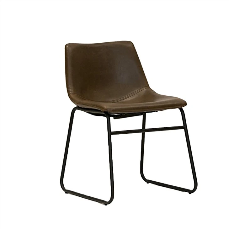 Chaises de salle à manger en cuir PU vintage Lotusville
