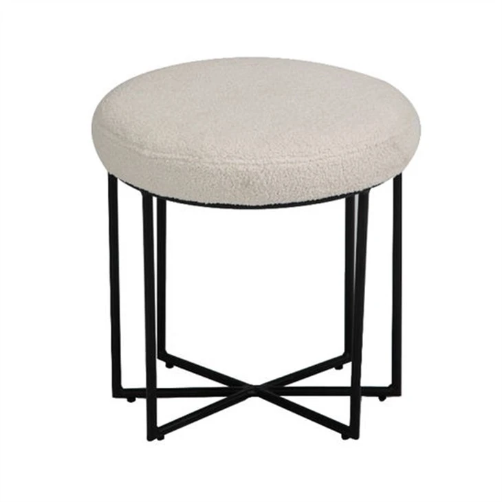 Chaise de salle à manger circulaire en tissu