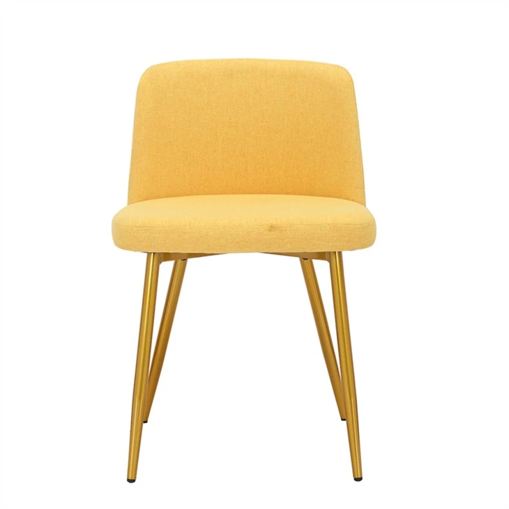 Chaises de salle à manger avec pieds en métal doré