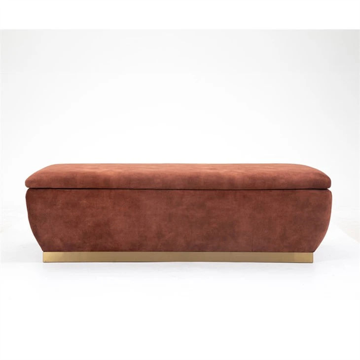 Banc de rangement pour la maison, grand pouf pliant