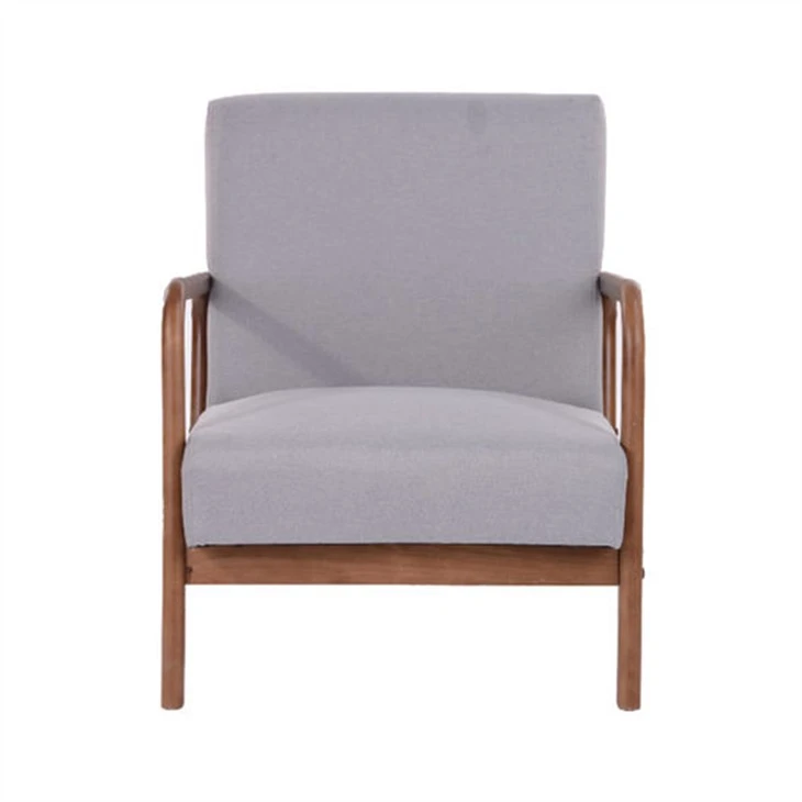 Chaise de loisirs en bois du milieu du siècle avec accoudoirs