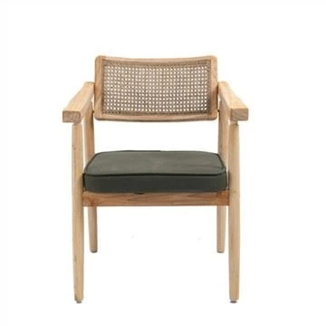 Chaise de salle à manger en bois d'hévéa