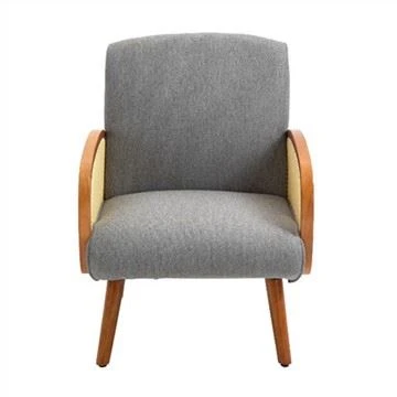 Fauteuil d'appoint élégant avec accoudoirs en rotin