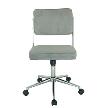 Chaise de bureau à domicile de bureau d'ordinateur sans bras à dossier moyen en velours