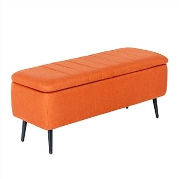 Banc de rangement en velours avec grand espace de rangement