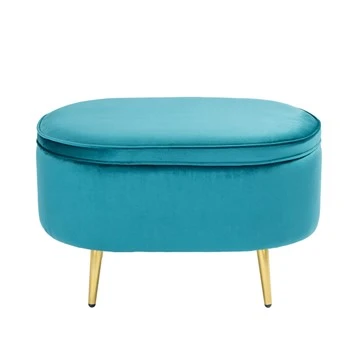 Tabouret de rangement, coiffeuse, tabouret ottoman avec pied en métal