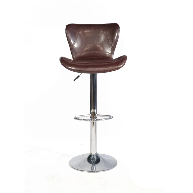 Tabouret de comptoir pivotant en cuir