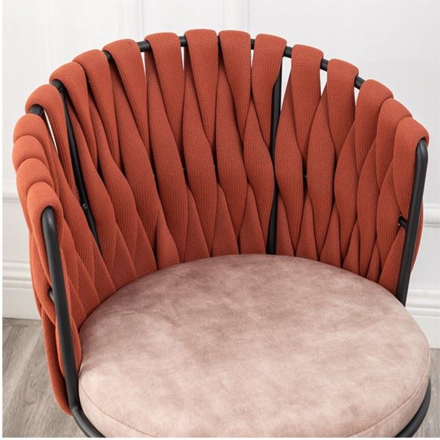 Partner Leisure Chair With Fabric And Metal Backrest