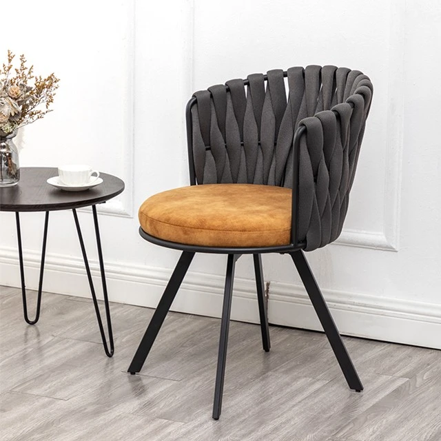 Partner Leisure Chair With Fabric And Metal Backrest