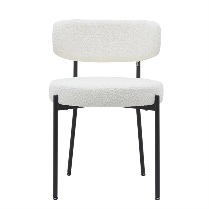 Partner Teddy Housse en tissu velours CHAISE DE SALLE À MANGER KAESHA