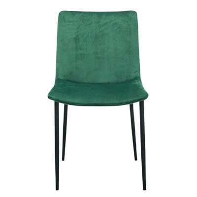 Chaise de salle à manger avec couverture en tissu velours sans accoudoir