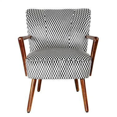 Chaise d'appoint/chaise de loisirs/fauteuil en bois rembourré en tissu