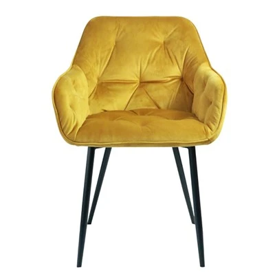 Chaise de salle à manger en tissu velours, fauteuil de salon