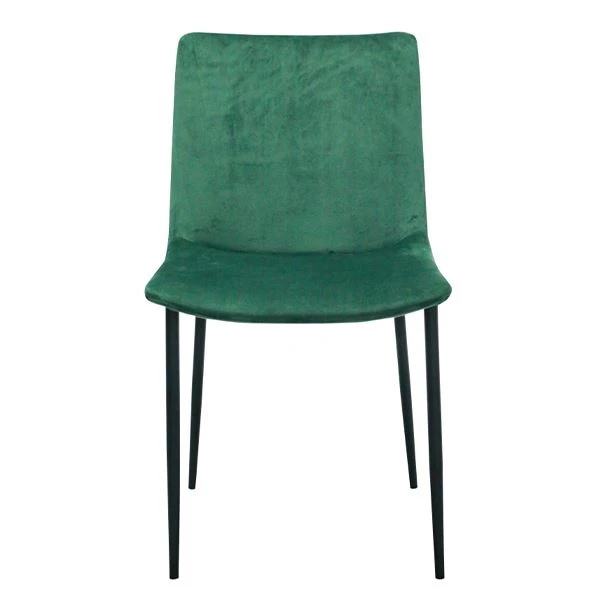 Chaise de salle à manger avec couverture en tissu velours sans accoudoir