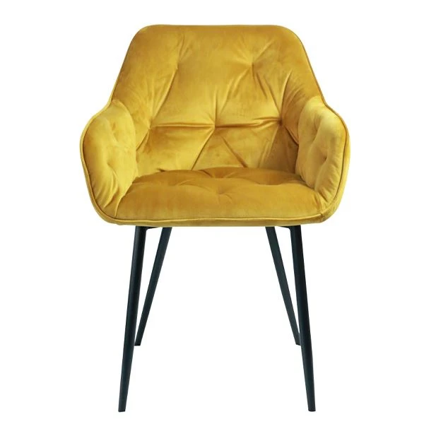 Chaise de salle à manger en tissu velours, fauteuil de salon