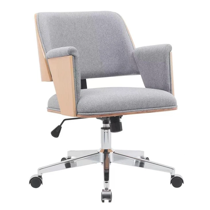 Chaise de bureau en tissu gris